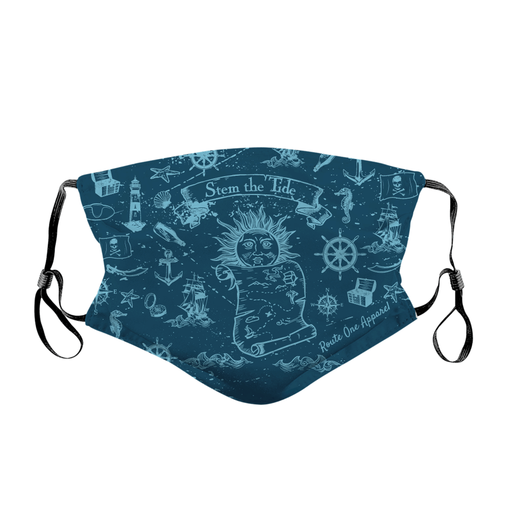 Stem the Tide - Sea Voyage Map / Face Mask - Route One Apparel