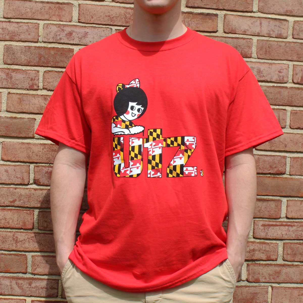 Maryland Flag Utz Logo (Red) / Shirt - Route One Apparel