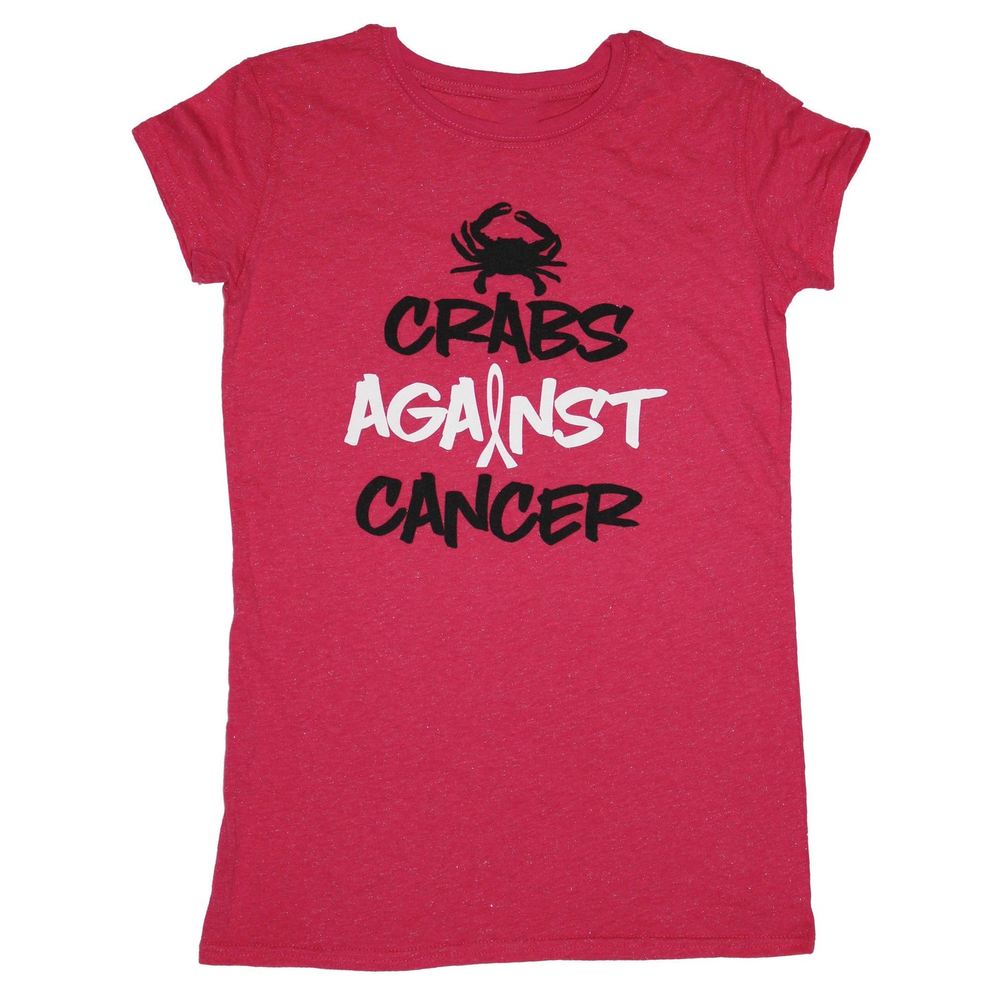 Crabs Against Cancer (Pink Sparkle) / Ladies Shirt - Route One Apparel
