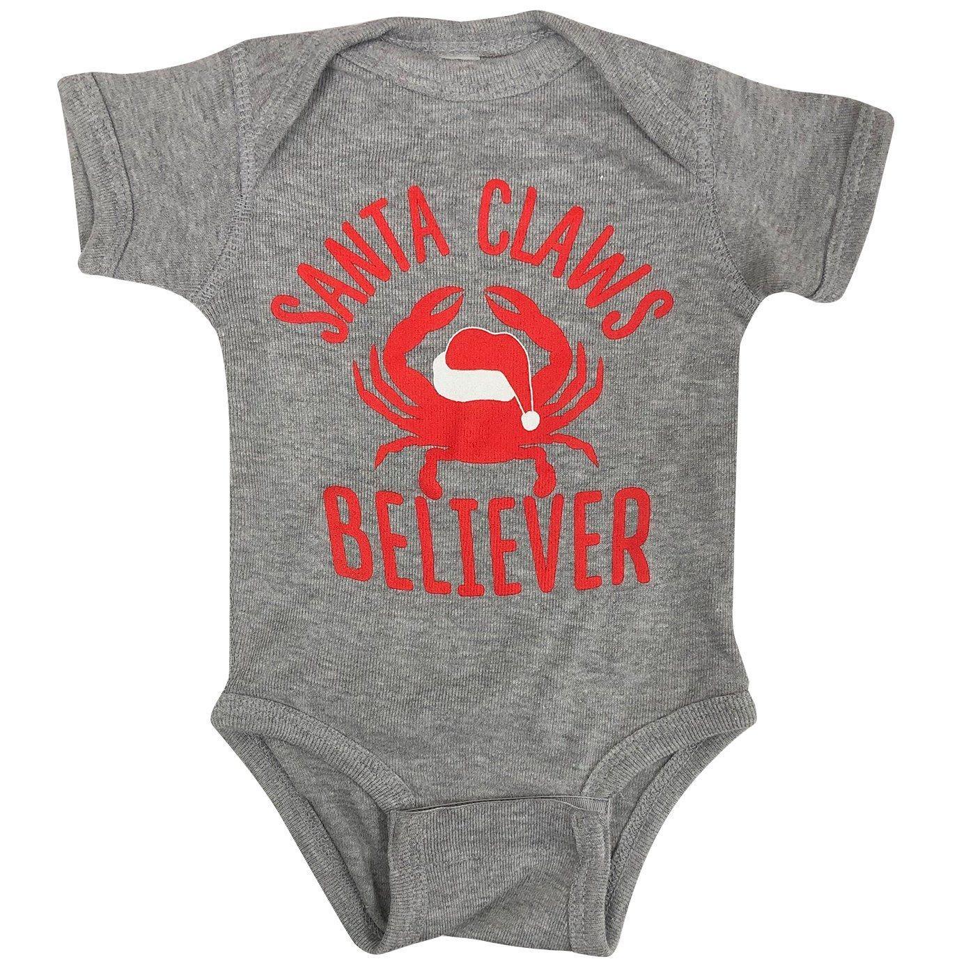 Santa Claws Believer (Grey) / Baby Onesie - Route One Apparel