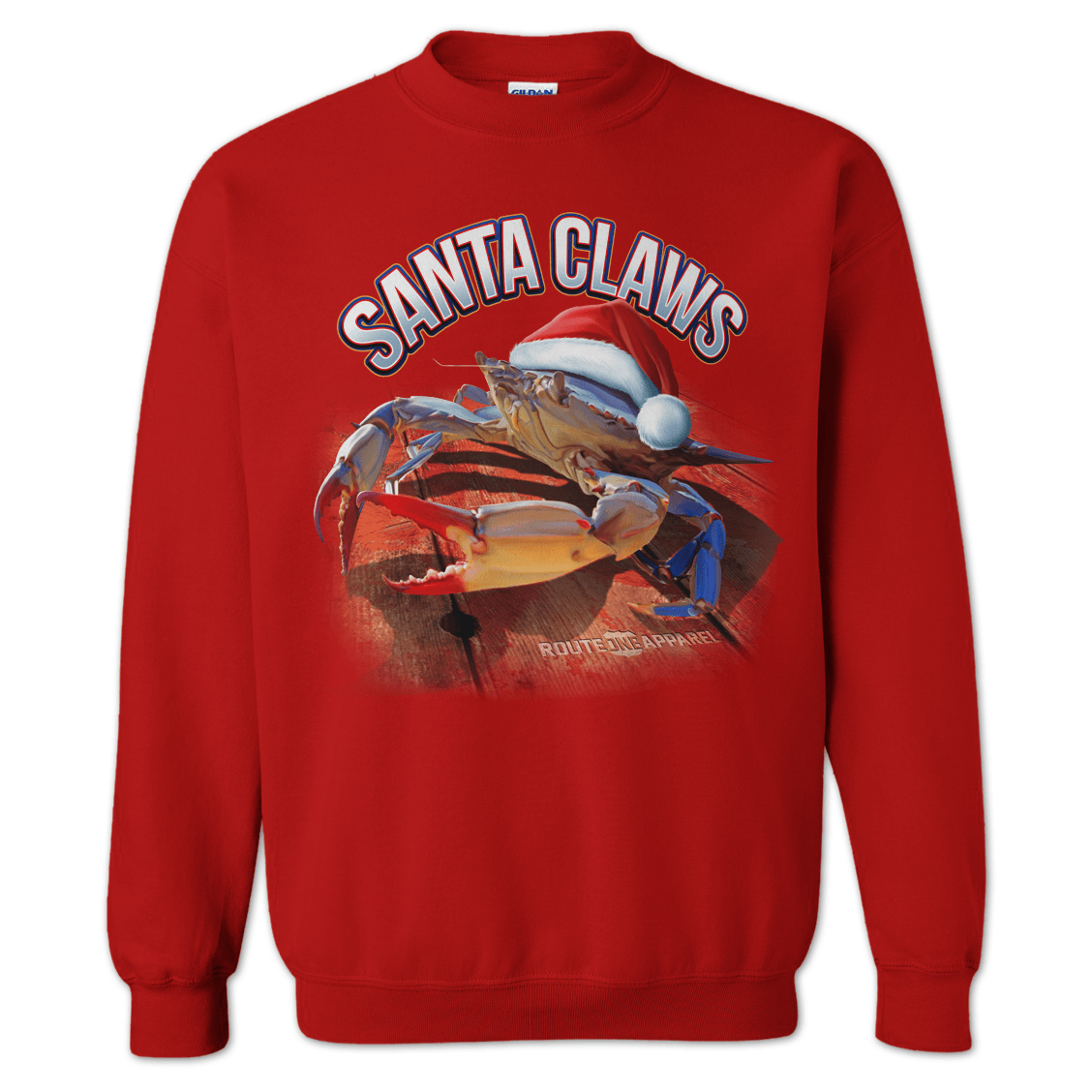 Santa Claws V1.0 (Red) / Crew Sweatshirt - Route One Apparel