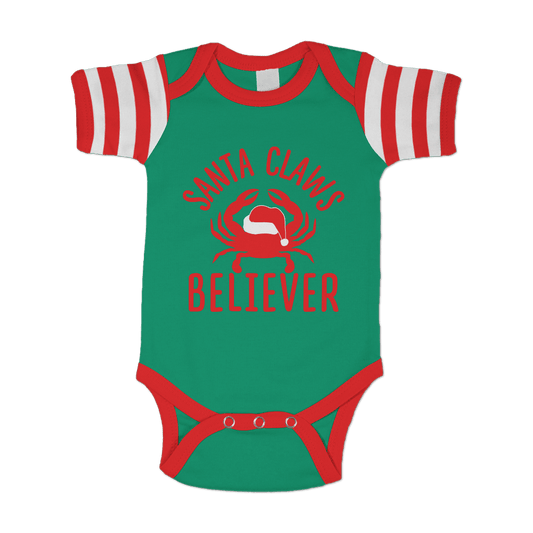 Santa Claws Believer (Green & Red) / Baby Onesie - Route One Apparel