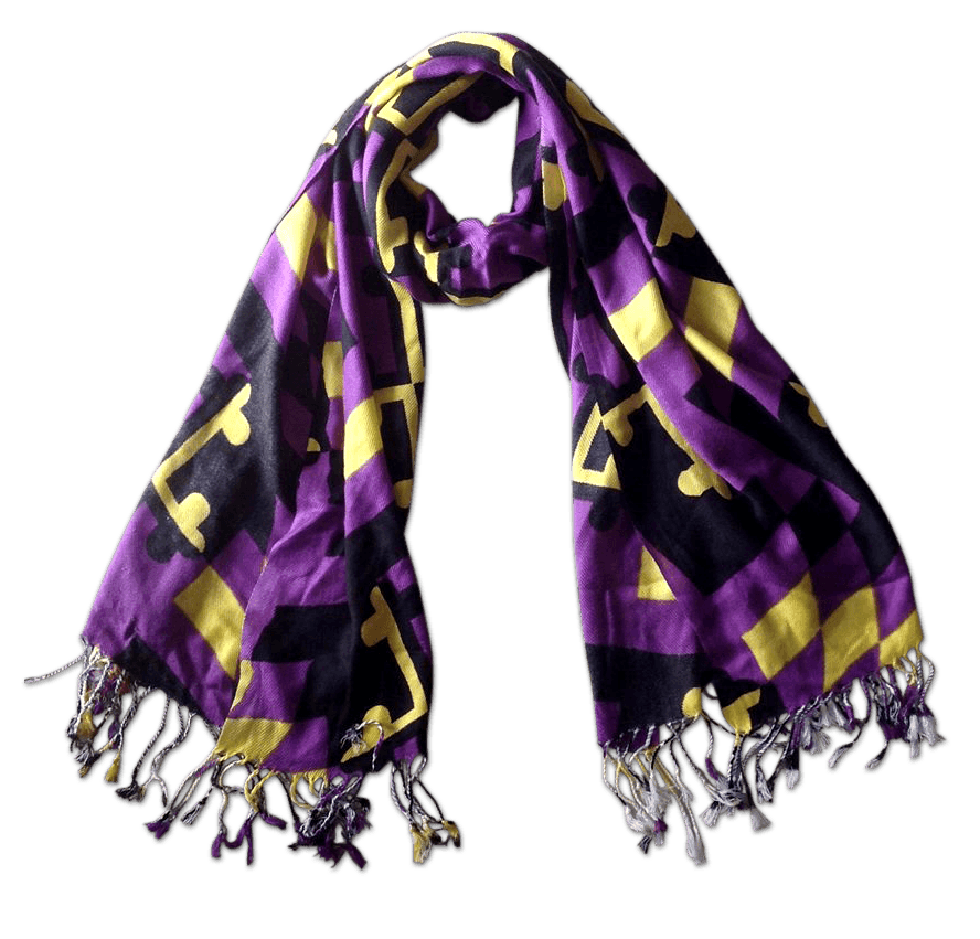 Purple & Gold Maryland Flag / Scarf - Route One Apparel