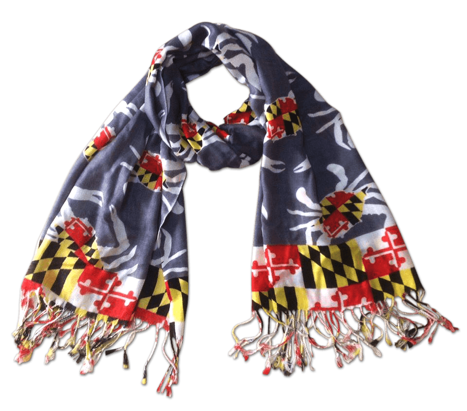 Maryland Crab Pattern (Grey) / Scarf - Route One Apparel