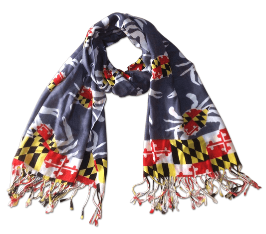 Maryland Crab Pattern (Grey) / Scarf - Route One Apparel
