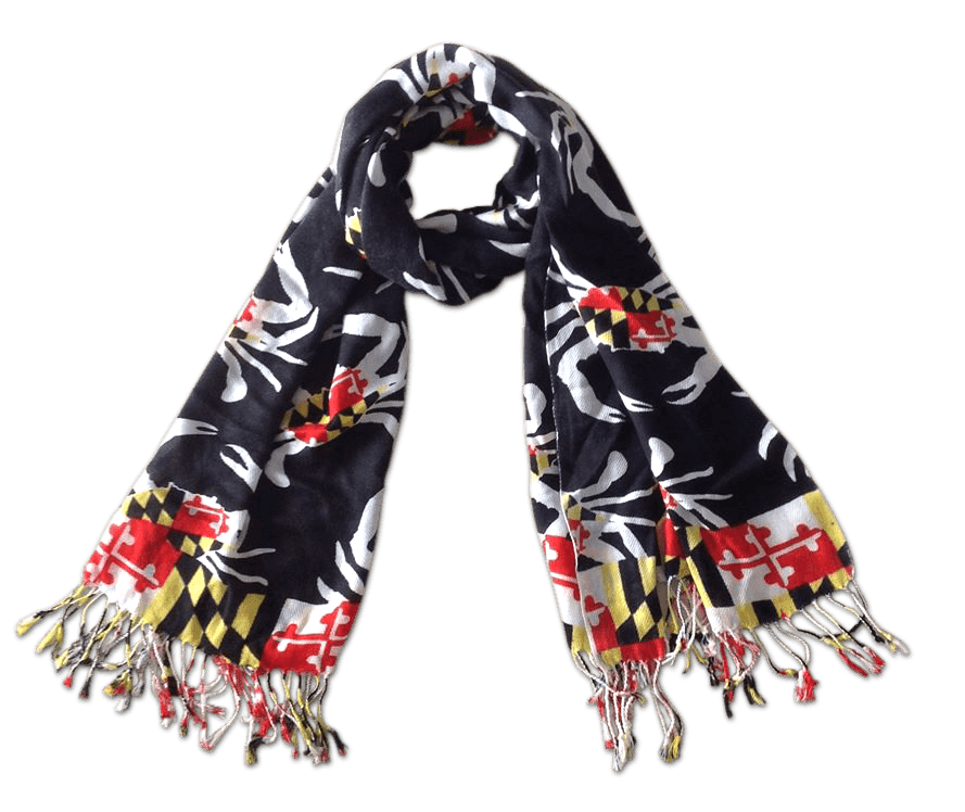 Maryland Crab Pattern (Black) / Scarf - Route One Apparel
