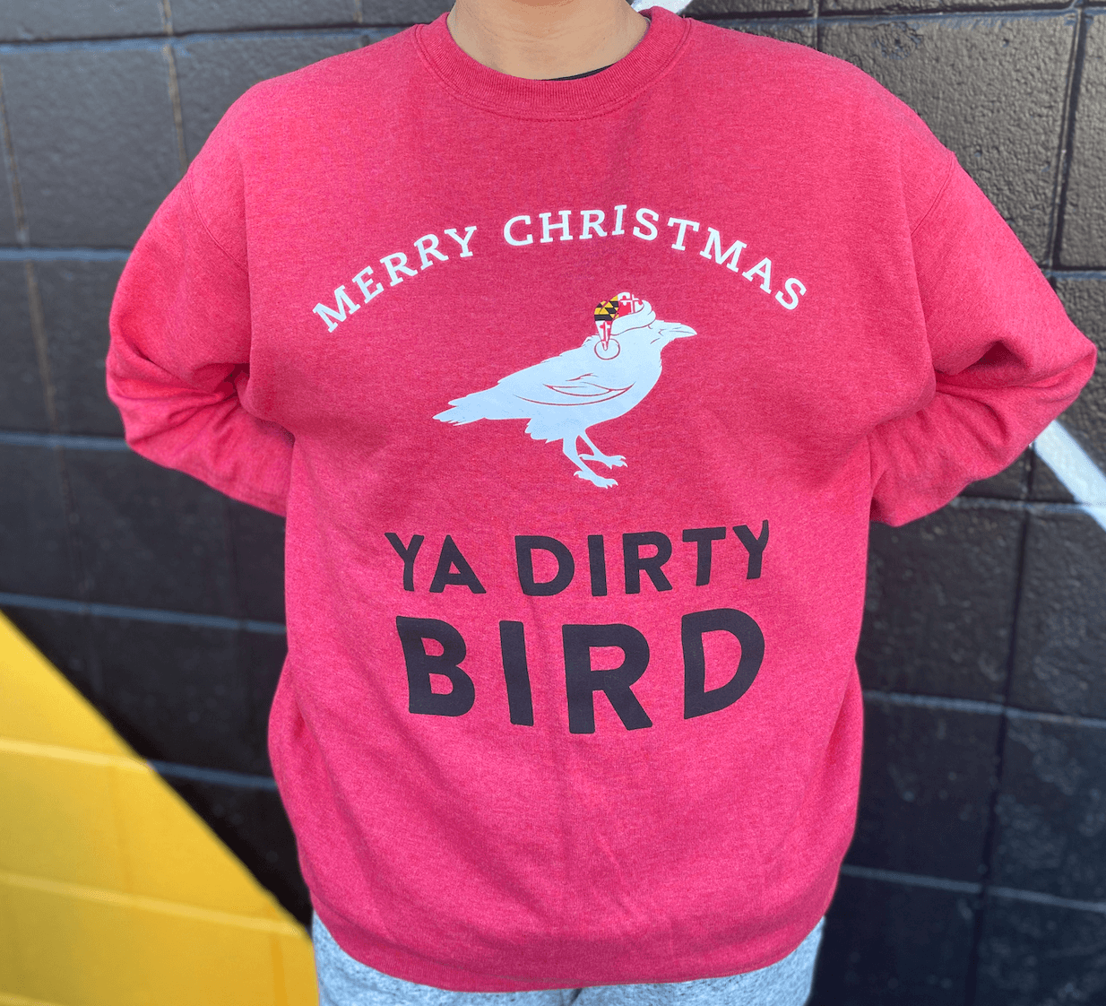 Ya Dirty Bird (Red) / Crew Sweatshirt - Route One Apparel