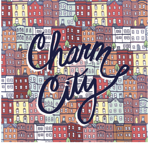 Charm City Row Homes / Throw Pillow - Route One Apparel