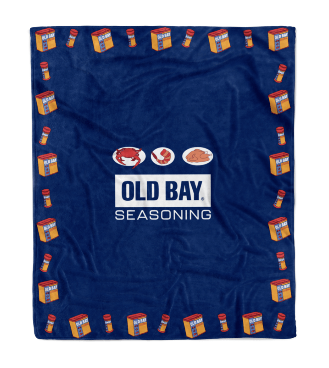 Old Bay Seasoning Plates / 59in x 50in Blanket - Route One Apparel