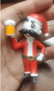 Santa Boh with Beer / 3-D Ornament - Route One Apparel