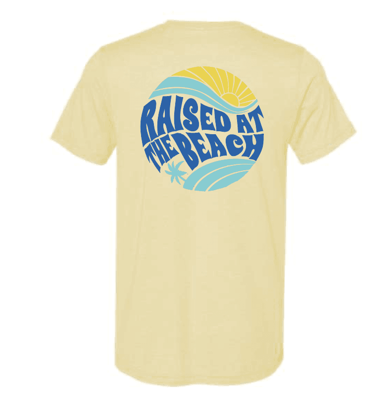 *COMING SOON* Hoop Tea Raised at the Beach (Pale Yellow) / Shirt - Route One Apparel