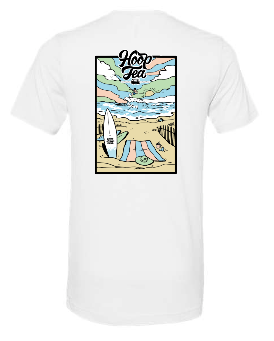 *COMING SOON* Hoop Tea Sun and Surf (White) / Shirt - Route One Apparel