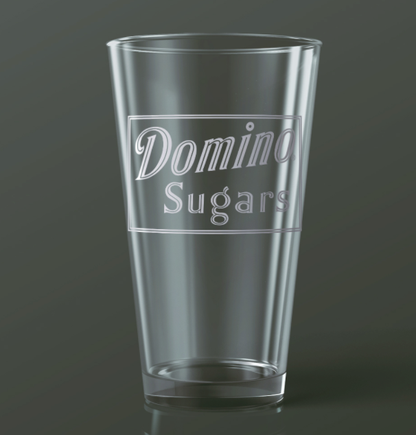 Domino Sugar Sign (Etched) / Pint Glass - Route One Apparel
