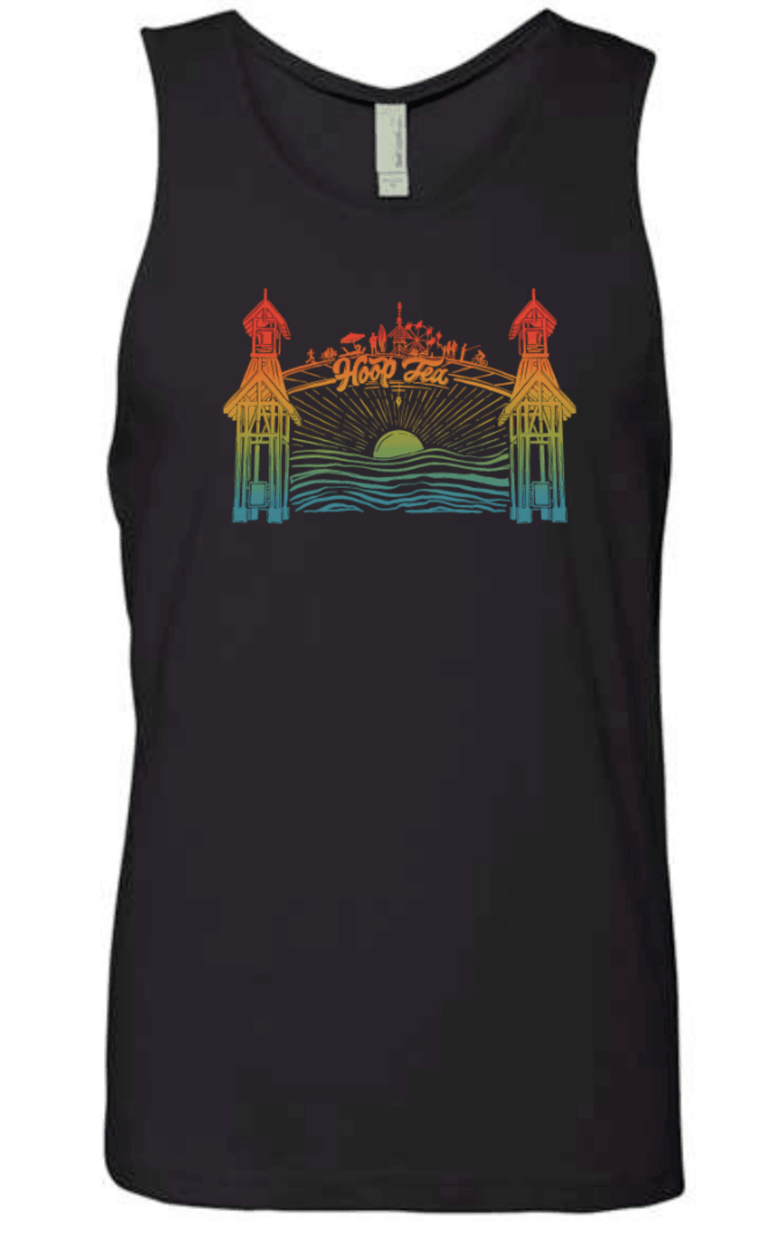 Hoop Tea Boardwalk (Black) / Tank - Route One Apparel