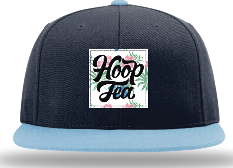 *COMING SOON* Hoop Tea Floral Patch (Navy/Columbia) / Snapback - Route One Apparel
