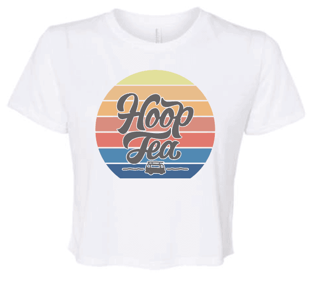 *COMING SOON* Hoop Tea Sun Logo (White) / Crop Shirt - Route One Apparel