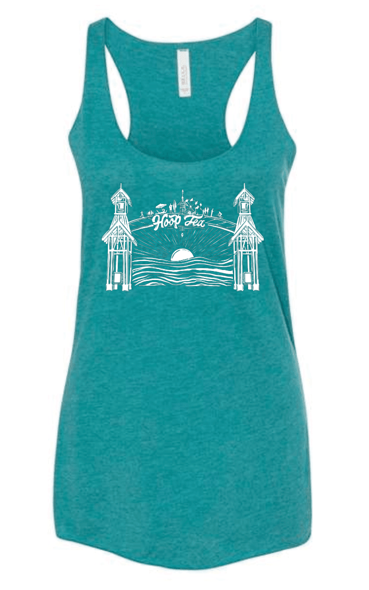 *COMING SOON* Hoop Tea Boardwalk (Teal) / Tank - Route One Apparel