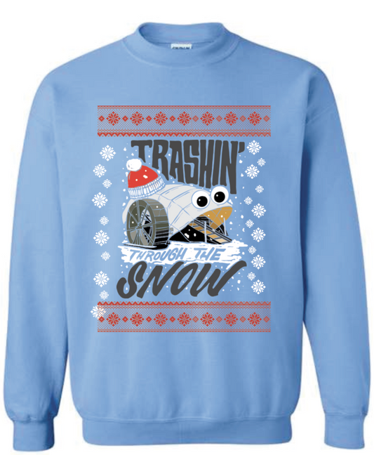 Trash Wheel Trashin' Through the Snow / Crew Sweatshirt - Route One Apparel