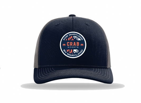 Crab Sports (Navy) / Trucker Hat - Route One Apparel