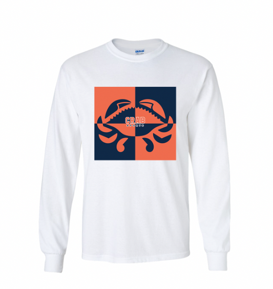 Crab Sports (White) / Long Sleeve Shirt - Route One Apparel