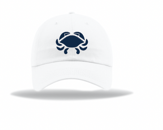 *COMING SOON* Crab Sports Blue Crab (White) / Baseball Hat - Route One Apparel