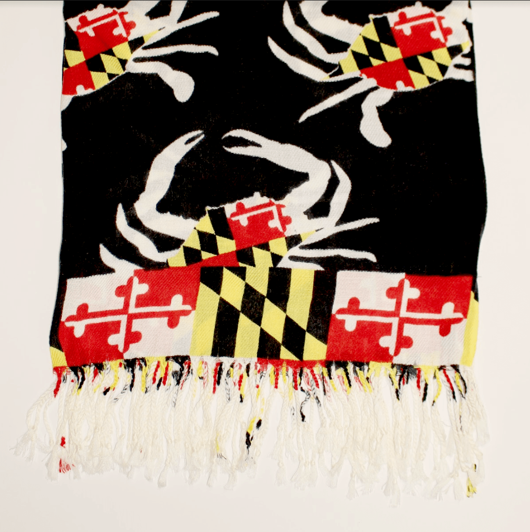Maryland Crab Pattern (Black) / Scarf - Route One Apparel