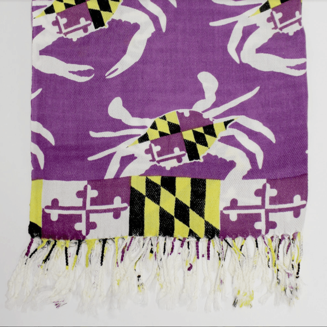 Maryland Crab Pattern (Purple) / Scarf - Route One Apparel