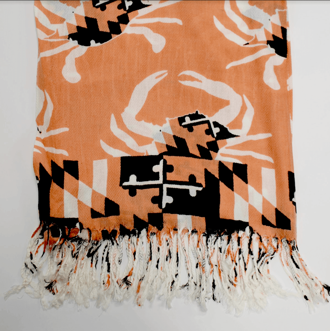Maryland Crab Pattern (Orange) / Scarf - Route One Apparel