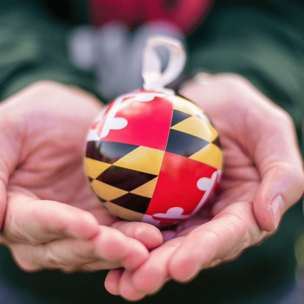 Maryland Flag / Tin Ball Ornament - Route One Apparel