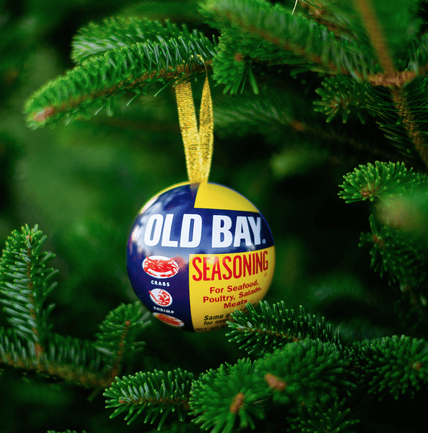 Old Bay Can / Tin Ball Ornament - Route One Apparel