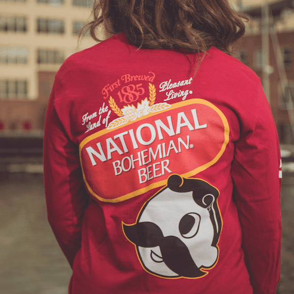National Bohemian Beer Signature Classic (Cardinal) / Long Sleeve Shirt - Route One Apparel