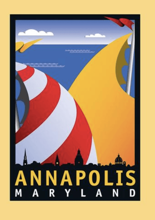Annapolis Sails Notecard 5inX7in / Card - Route One Apparel