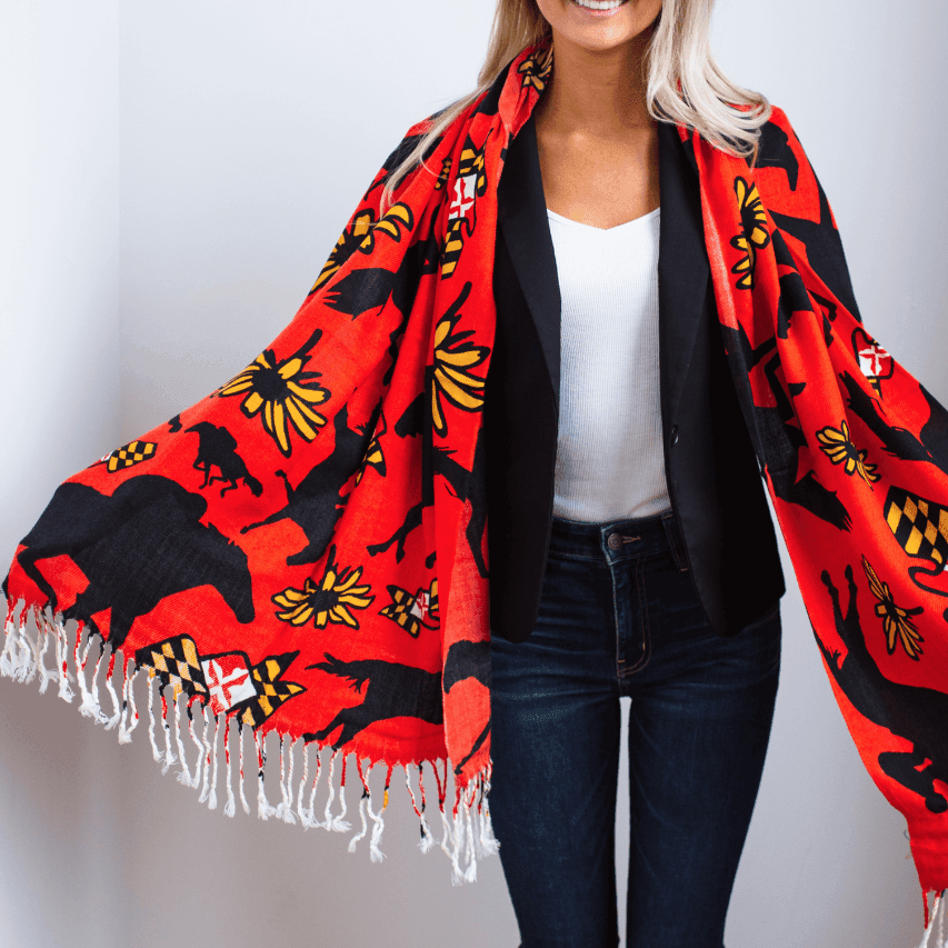 Maryland Horse Racing (Red) / Scarf - Route One Apparel