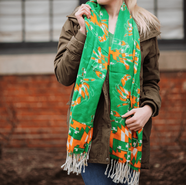 Irish Maryland Crab Pattern (Green) / Scarf - Route One Apparel