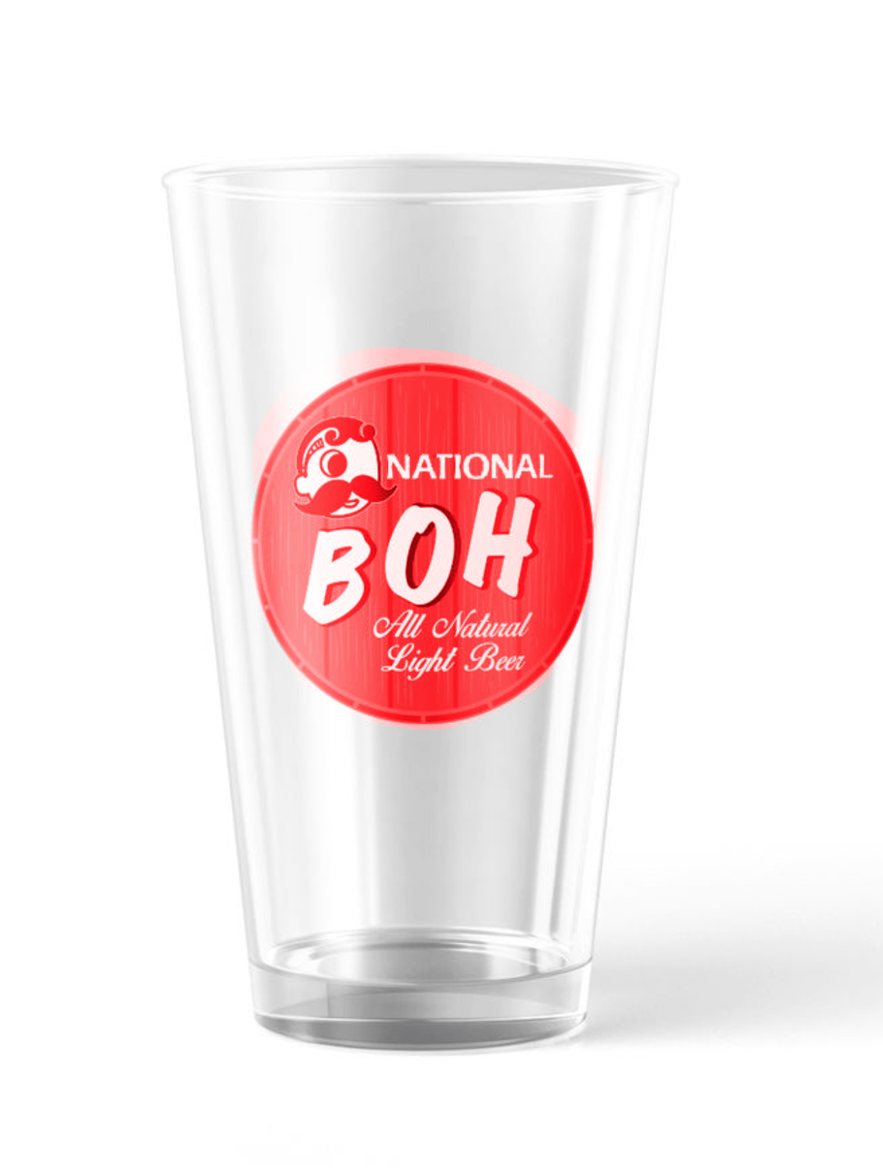 National Bohemian All Natural Light Beer *Historic Logo*  / Pint Glass - Route One Apparel