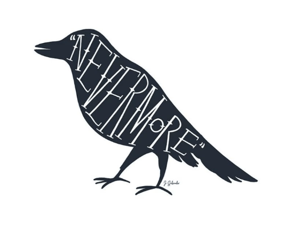 Poe "Nevermore" Raven (8"X10") / Art Print - Route One Apparel