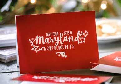 Holiday May Your Days Be Maryland and Bright / Card - Route One Apparel