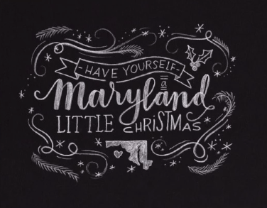 Have Yourself A Maryland Little Christmas (8"X10") / Art Print - Route One Apparel