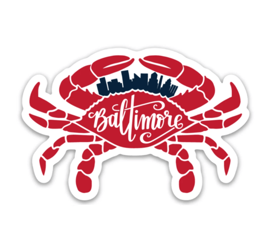 Baltimore Skyline Crab / Sticker - Route One Apparel