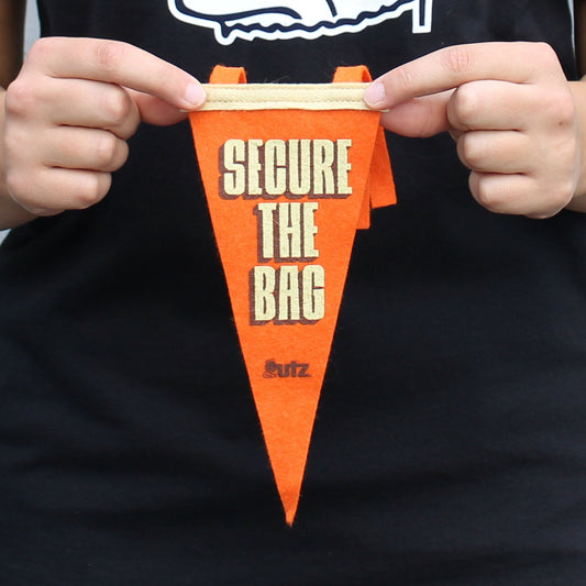 Utz "Secure The Bag" / Mini Pennant Flag - Route One Apparel