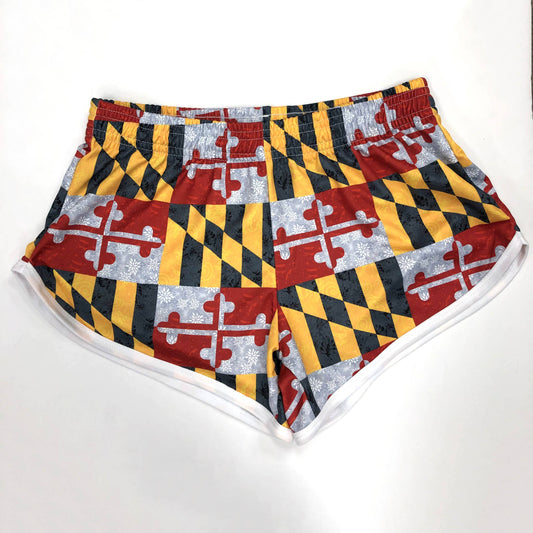 Maryland Flag Nautical / Athletic Shorts (Women) - Route One Apparel