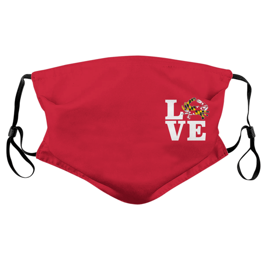 Side LOVE - Maryland Crab (Red) / Face Mask - Route One Apparel