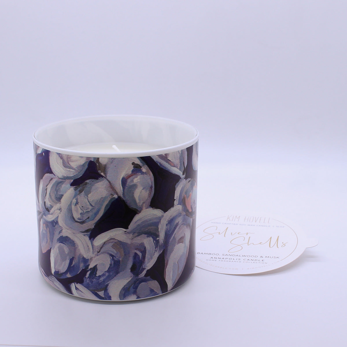 Silver Shells / 3-Wick Candle - Route One Apparel