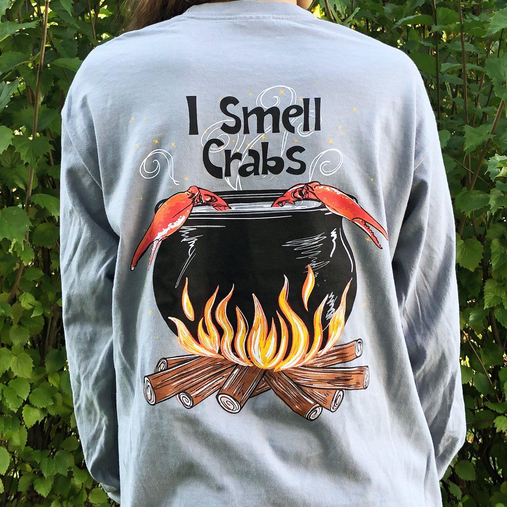 I Smell Crabs (Granite) / Long Sleeve Shirt - Route One Apparel