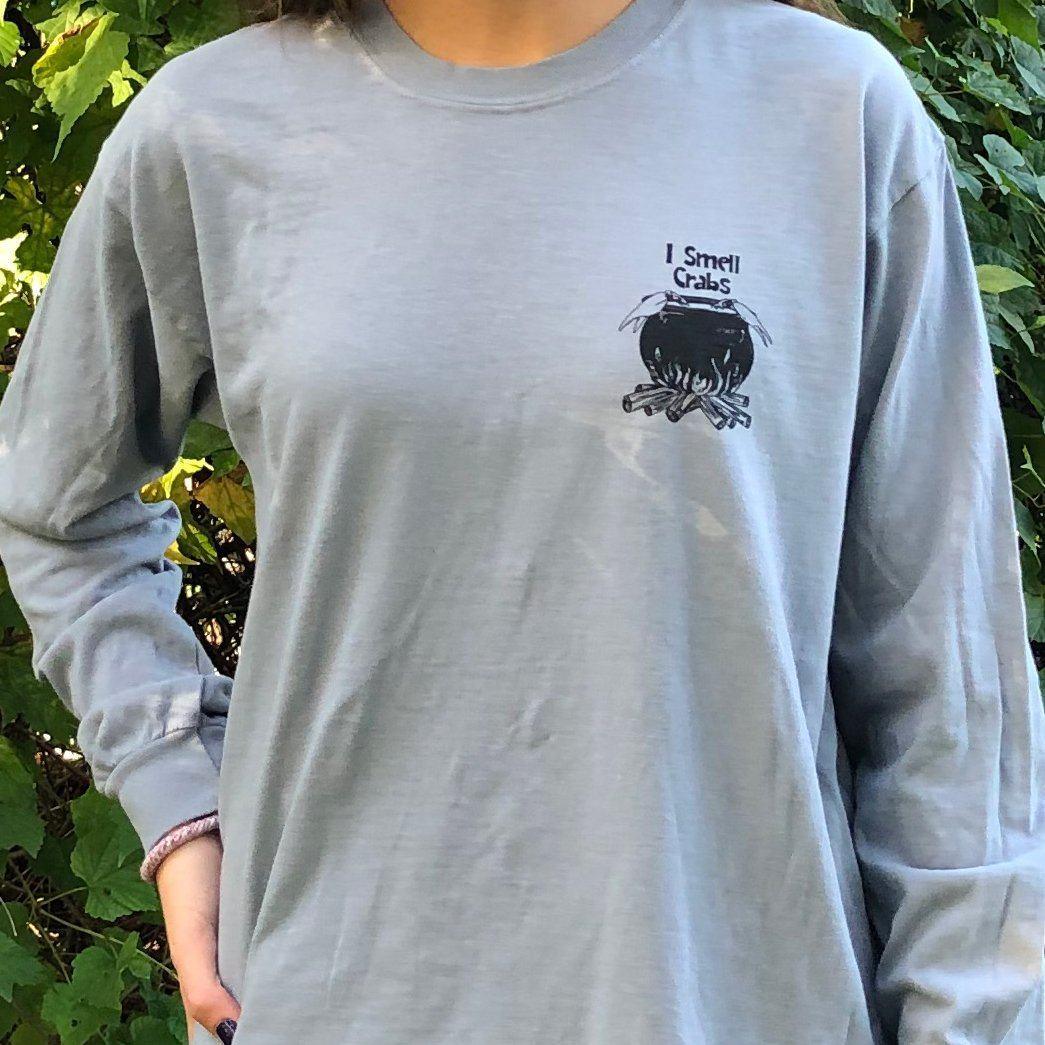 I Smell Crabs (Granite) / Long Sleeve Shirt - Route One Apparel