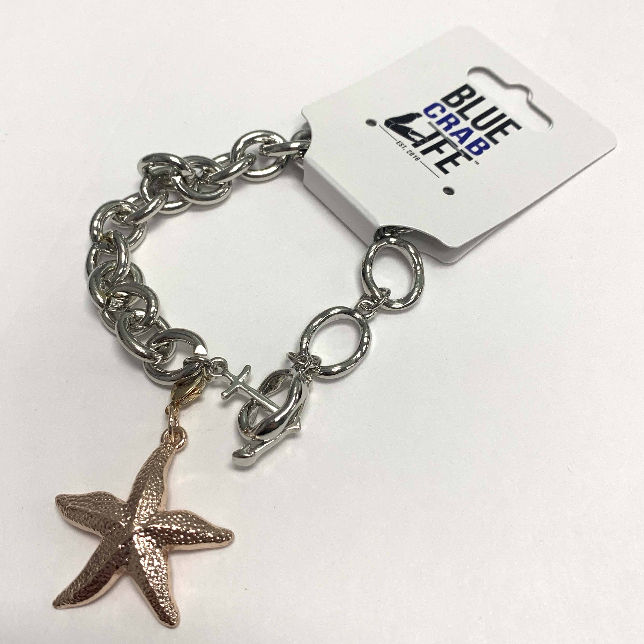 Starfish (Copper Plated) / Charm Bracelet - Route One Apparel