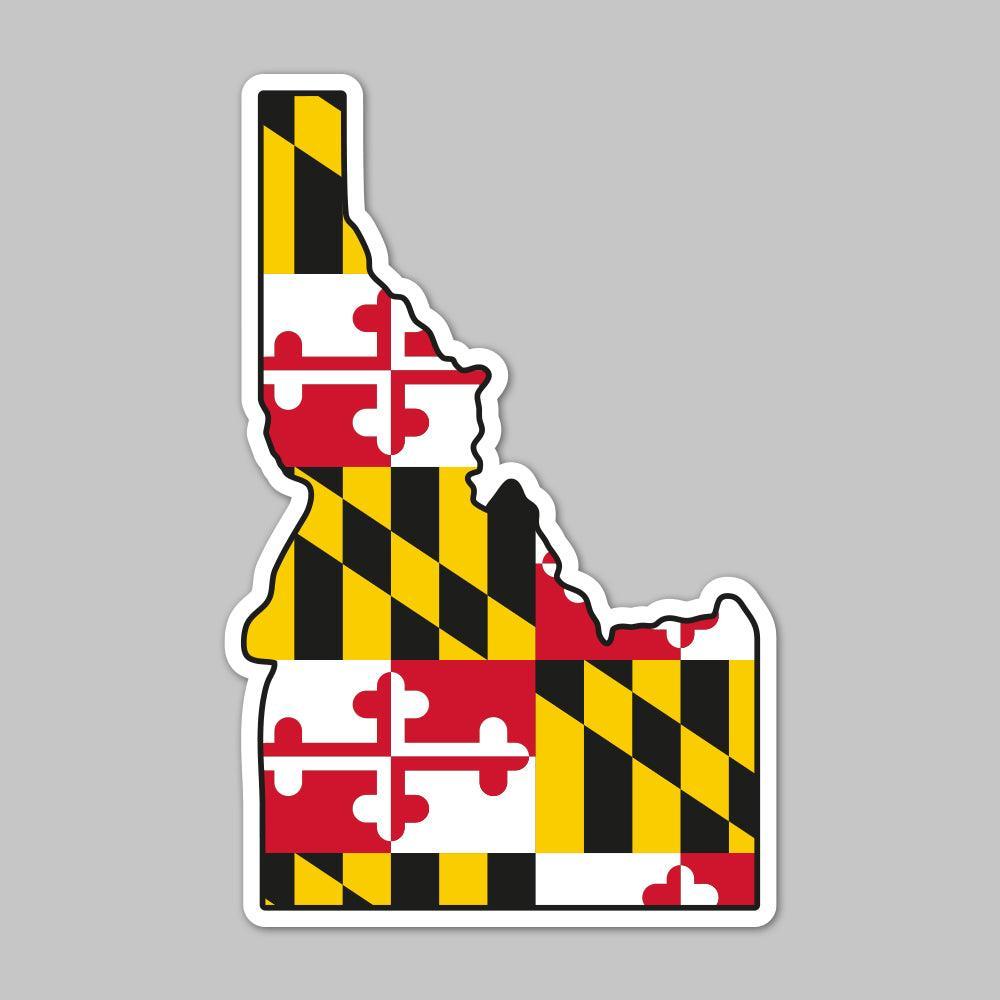 State of Idaho w/ Maryland Flag / Sticker - Route One Apparel