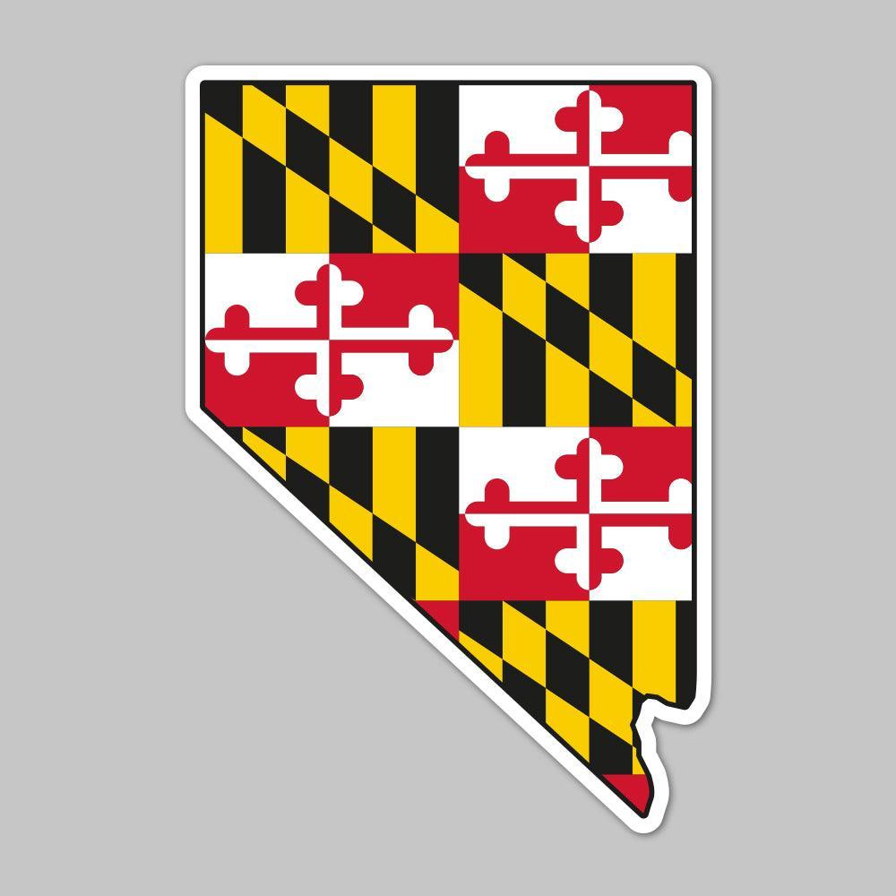 State of Nevada w/ Maryland Flag / Sticker - Route One Apparel