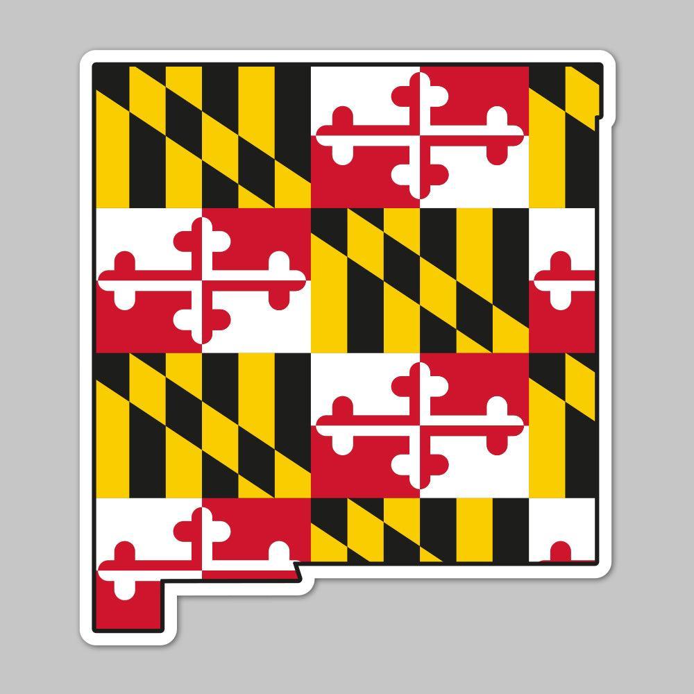 State of New Mexico w/ Maryland Flag / Sticker - Route One Apparel