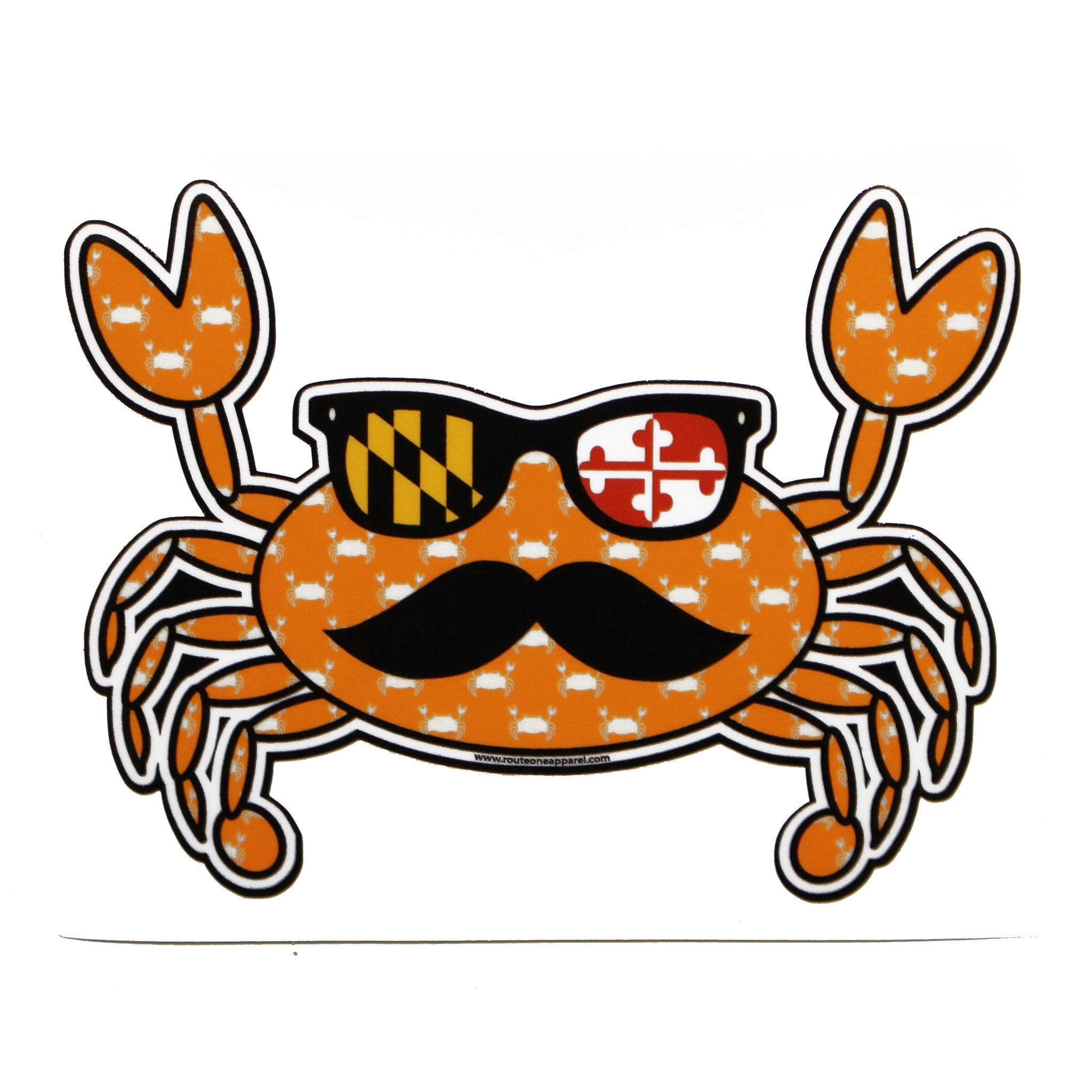 Halloween Fun Crab Disguise (Orange) / Sticker - Route One Apparel